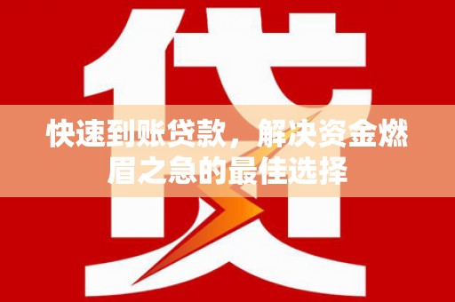 奎文快速到账贷款，解决资金燃眉之急的最佳选择