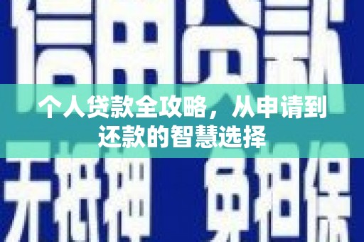 奎文个人贷款全攻略，从申请到还款的智慧选择