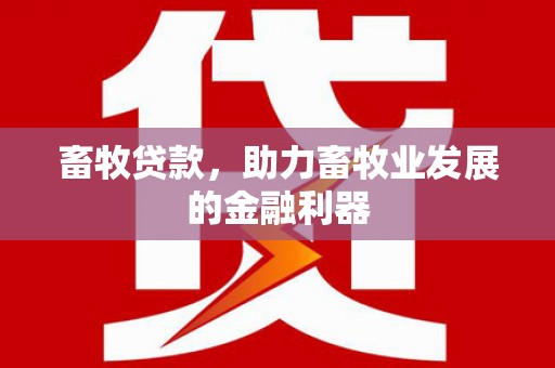 奎文畜牧贷款，助力畜牧业发展的金融利器