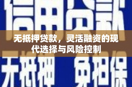 奎文无抵押贷款，灵活融资的现代选择与风险控制