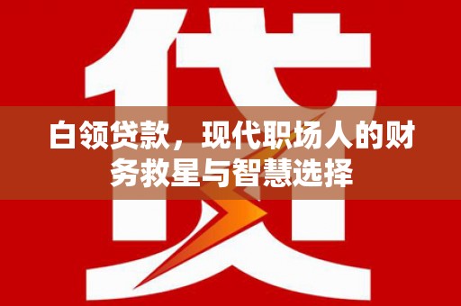 奎文白领贷款，现代职场人的财务救星与智慧选择