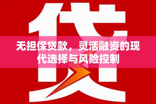 奎文无担保贷款，灵活融资的现代选择与风险控制