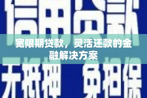 奎文宽限期贷款，灵活还款的金融解决方案