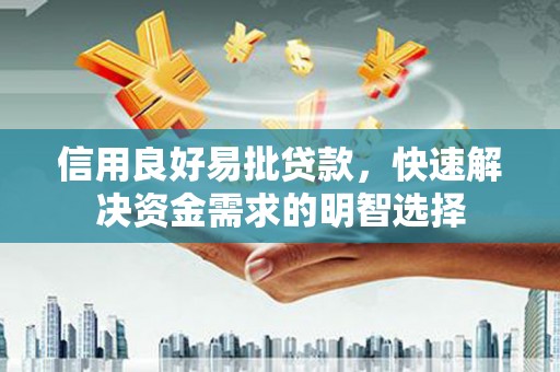 奎文信用良好易批贷款，快速解决资金需求的明智选择