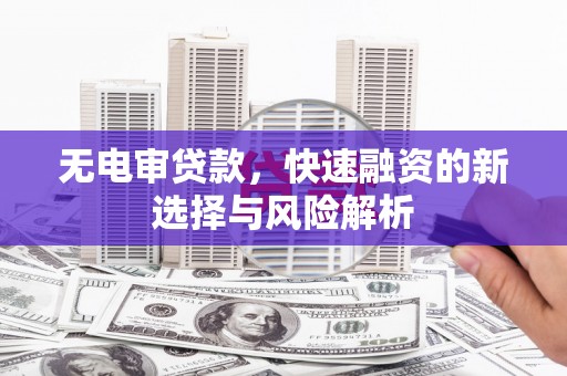 奎文无电审贷款，快速融资的新选择与风险解析