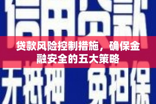 奎文贷款风险控制措施，确保金融安全的五大策略