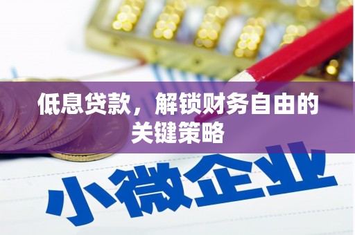 奎文低息贷款，解锁财务自由的关键策略