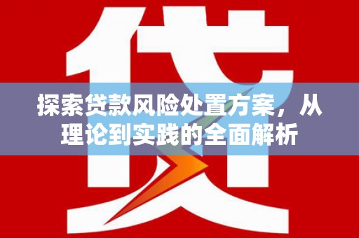 奎文探索贷款风险处置方案，从理论到实践的全面解析