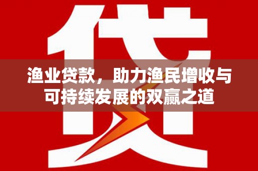 奎文渔业贷款，助力渔民增收与可持续发展的双赢之道