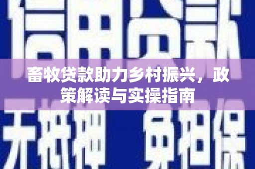 奎文畜牧贷款助力乡村振兴，政策解读与实操指南